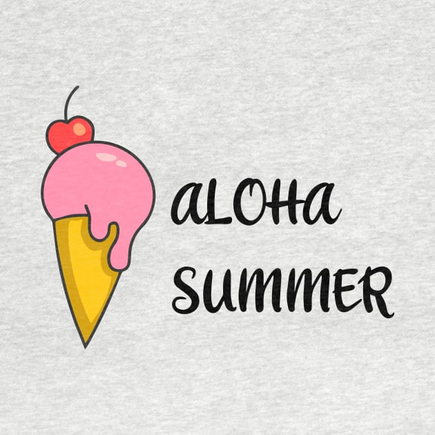 Aloha summer hello summer by Typography Dose